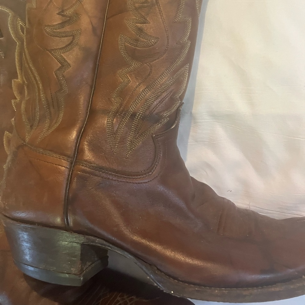Justin Boots Sorrel Apache style2551 Leather Cowboy Western Boots Size Men's 9D